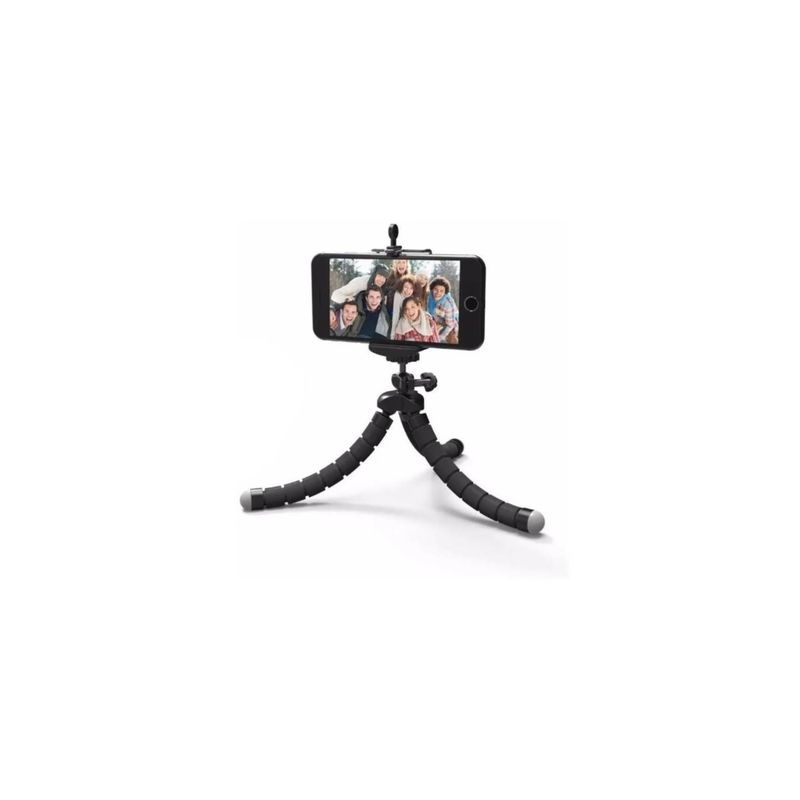 SM - MINI TRIPODE PARA CELULAR CAMARA 360° FLEXIBLE - NEGRO