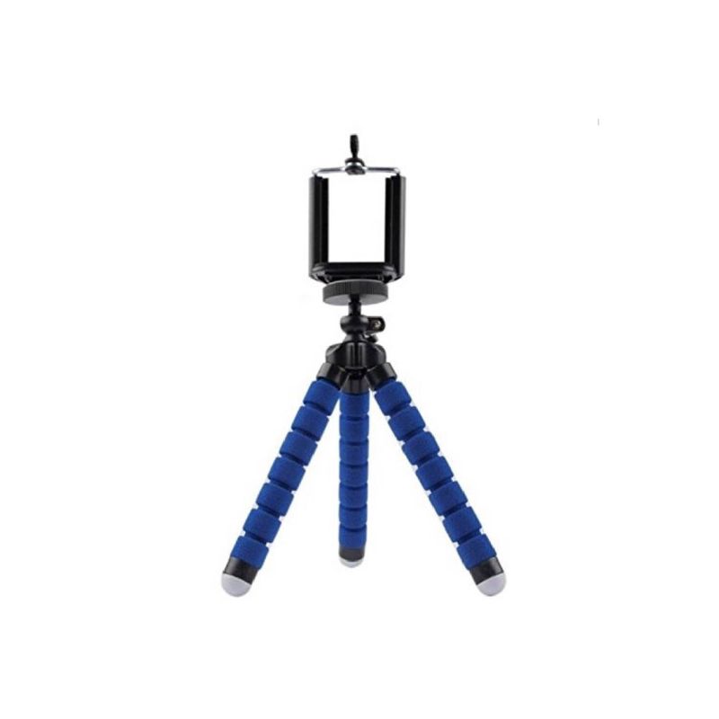 SM - Mini Trípode 18cm Selfie Flexi Pod Para Camara y Celular - AZUL