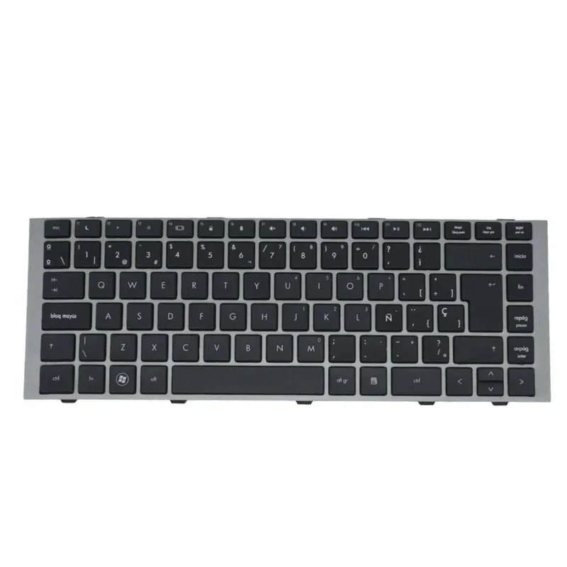 GENERICO - teclados para laptop HP PROBOOK 4440s. 4441s. 4445S. Marco Plateado