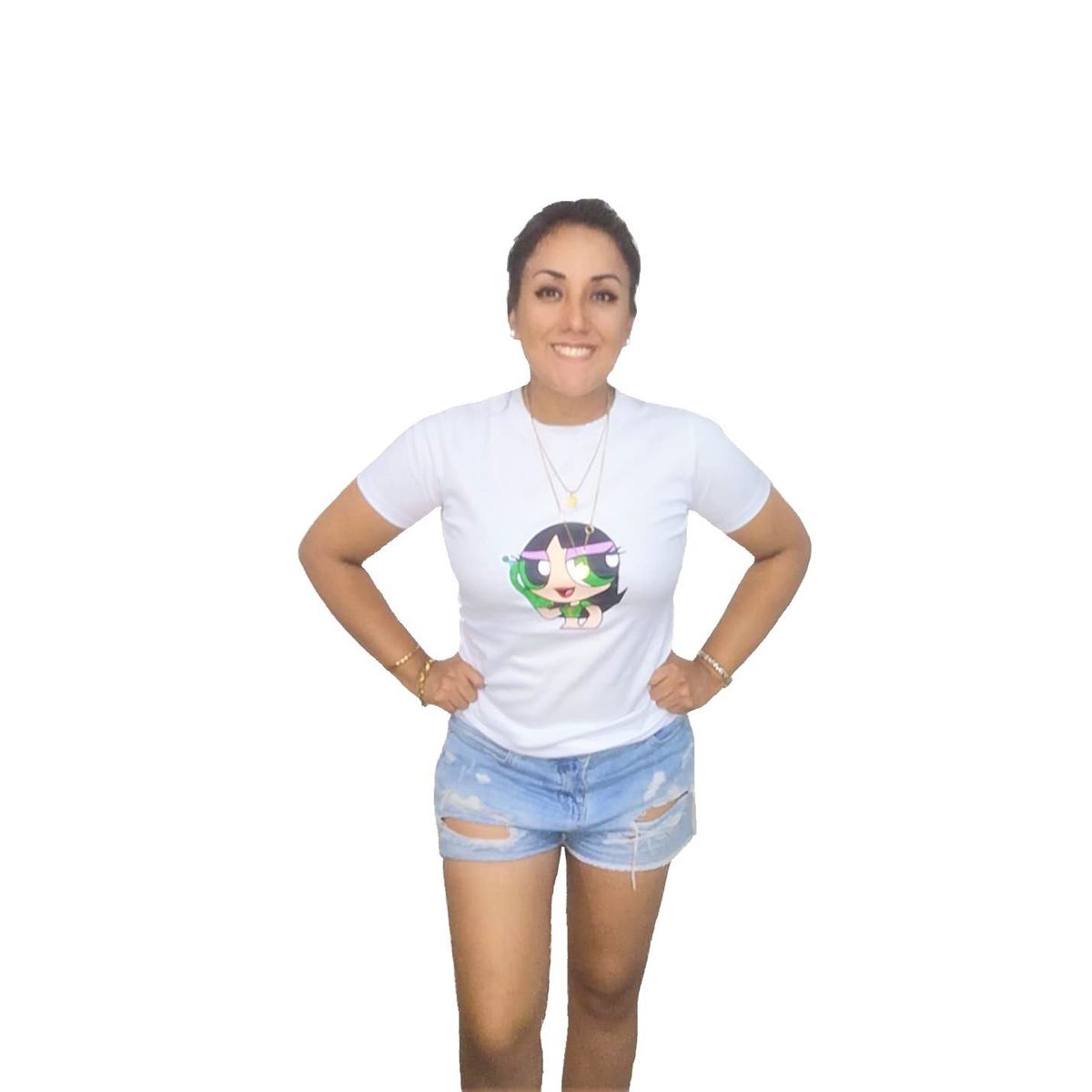 GENERICO - Polo Mujer Manga Corta Bellota - Nathalie Love It - Blanco