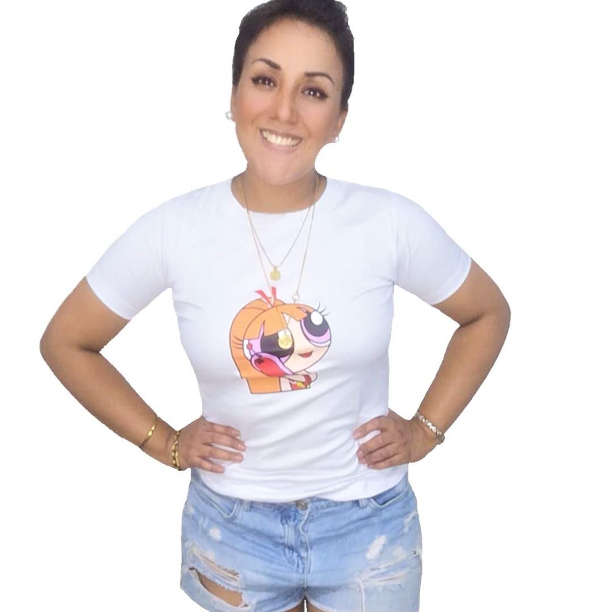 GENERICO - Polo Mujer diseño Bombón - Blanco