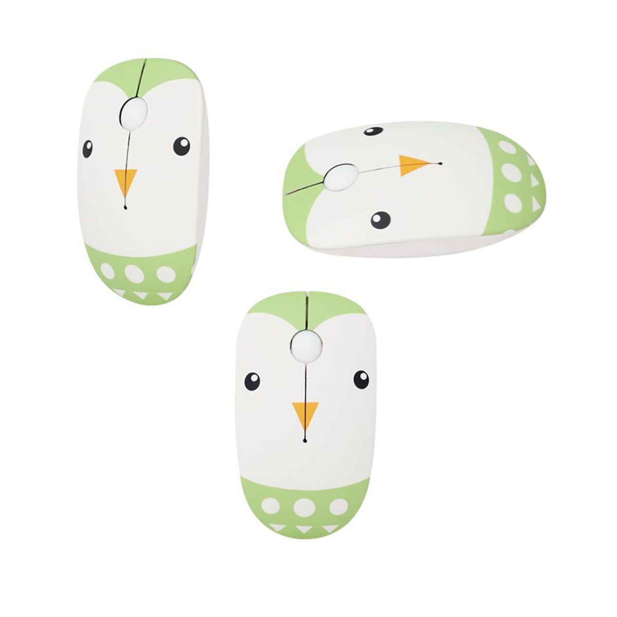 TEROS - Mouse inalámbrico Teros TE-1215S blanco verde 1000 dpi receptor USB.