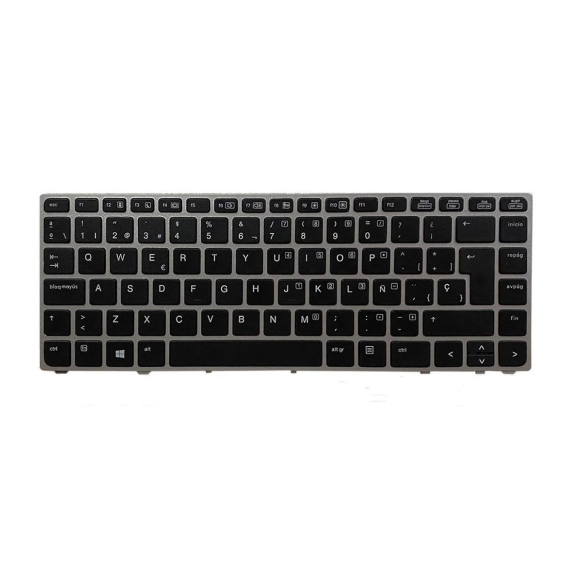 GENERICO - Teclado para Laptop HP ELITEBOOK FOLIO 9470 9480 9470M Marco plata