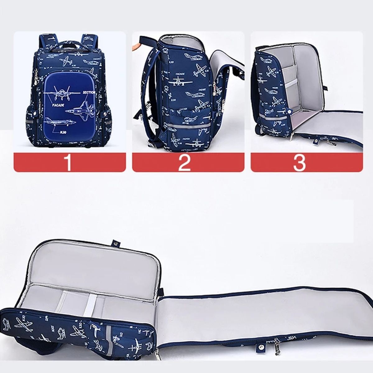 GENERICO - Mochila Escolar Grande para niños Unicornio 3D Impermeable