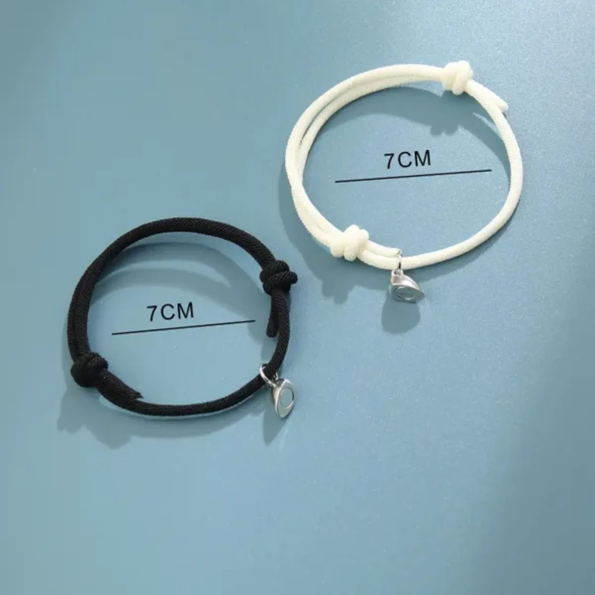 GENERICO - Pulsera pareja con corazon imantados