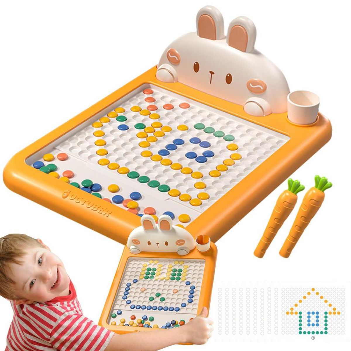 GENERICO - TABLERO MAGNETICA DE DIBUJO CON BOLIGRAFO MAGNETICO RABBIT