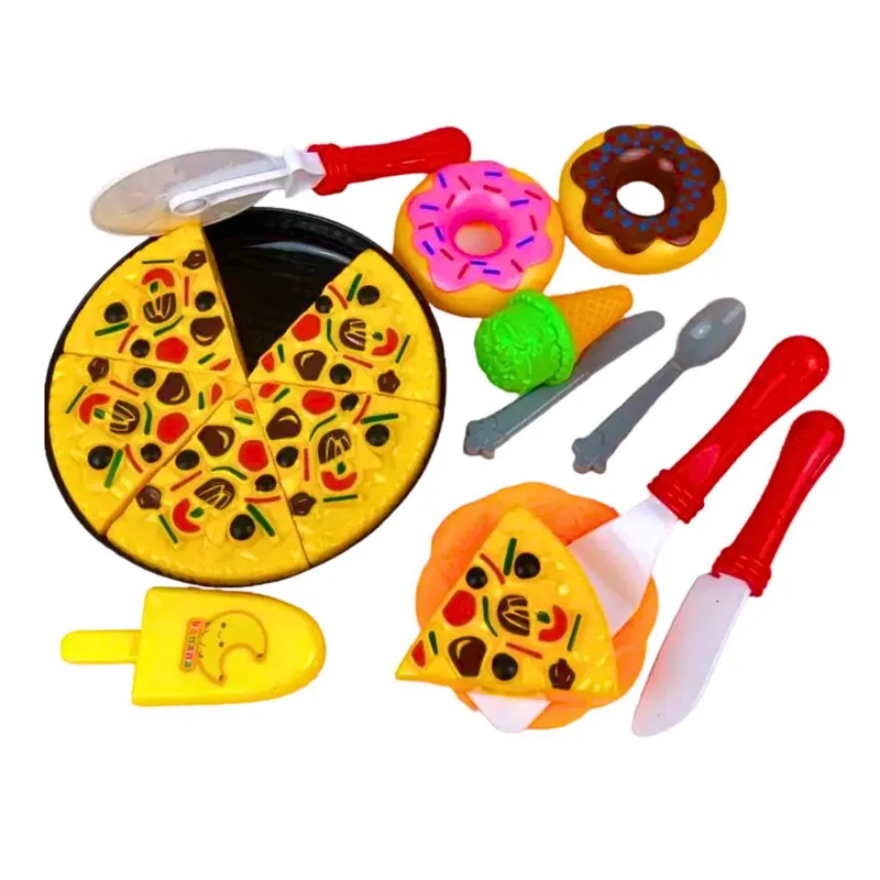 GENERICO - JUGUETE DE PIZZA CON ACCESORIOS DIDACTICO PARA NIÑOS