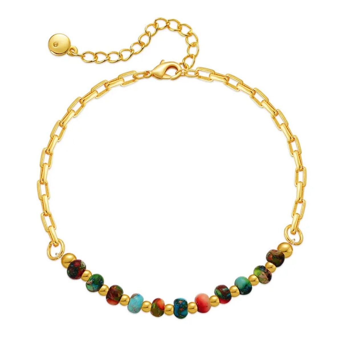 GENERICO - Pulsera de esmalte colorido de acero inoxidable