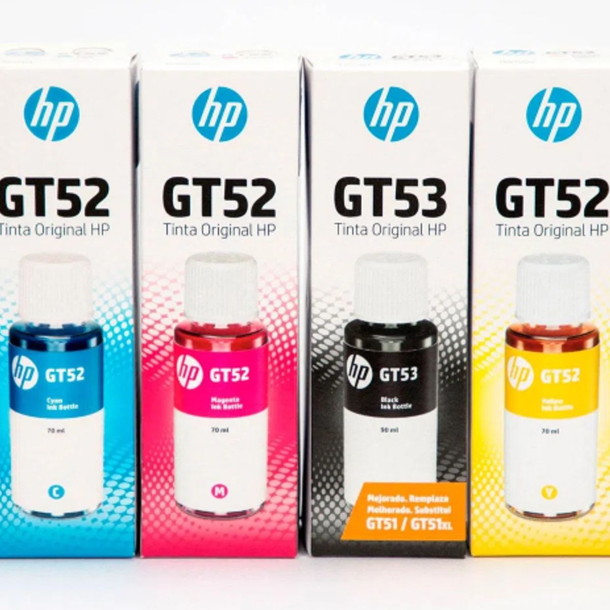 HP - Tinta HP GT52 - GT53 Pack x4 Colores CMYBK
