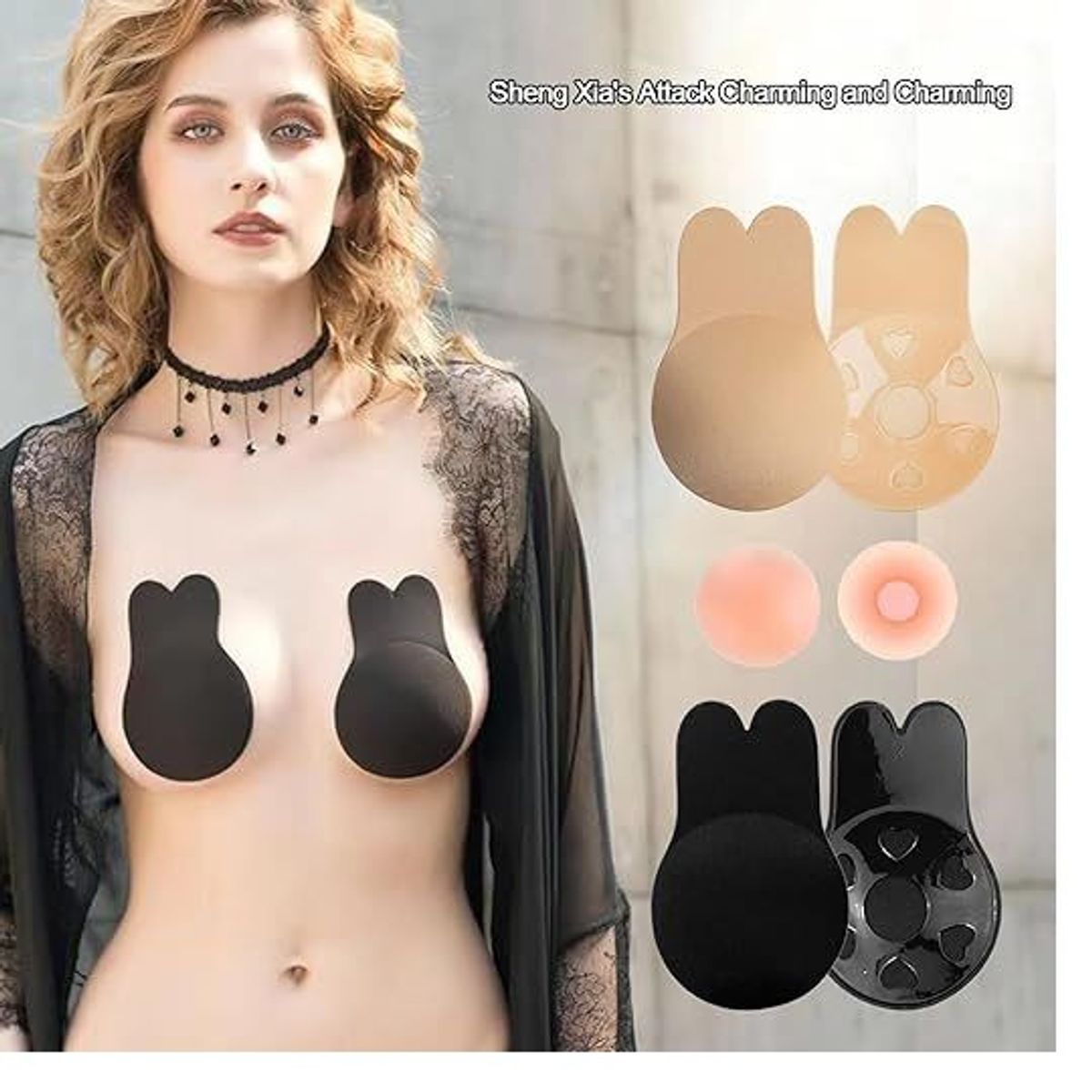 OEM - Pack x 2 Brasier Invisible Push Up orejas de Conejo Adhesivo