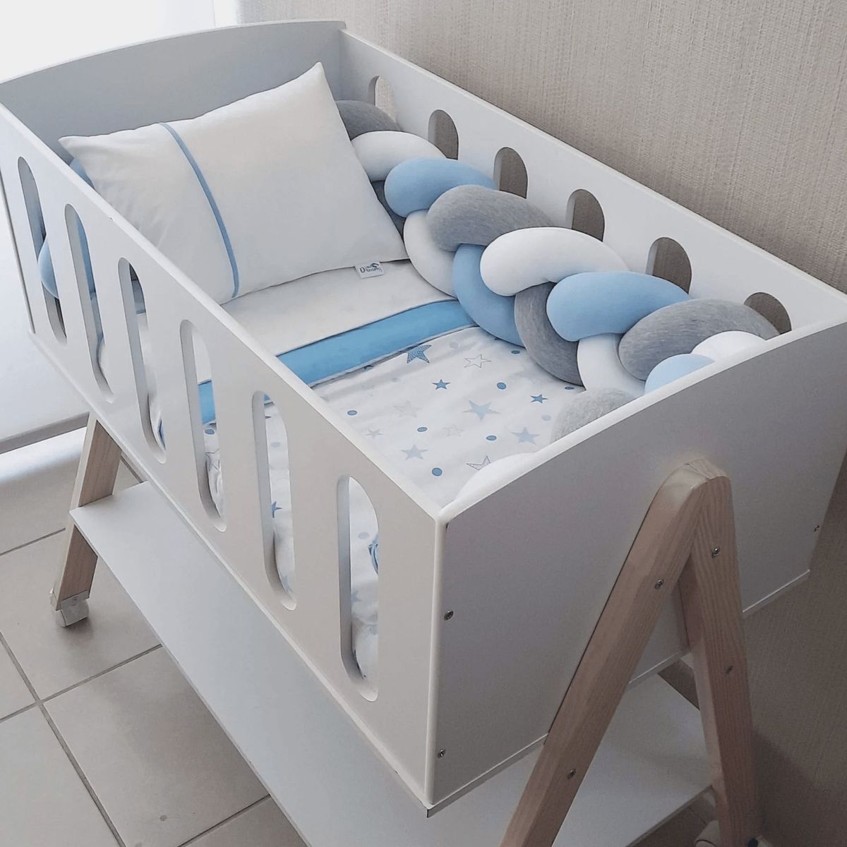 GENERICO - Protector de cuna trenzado 2 metros