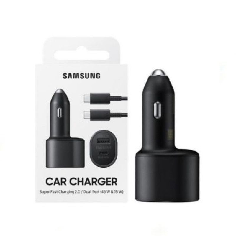 SAMSUNG - Cargador De Auto Samsung 45W Carga Rapida - Negro