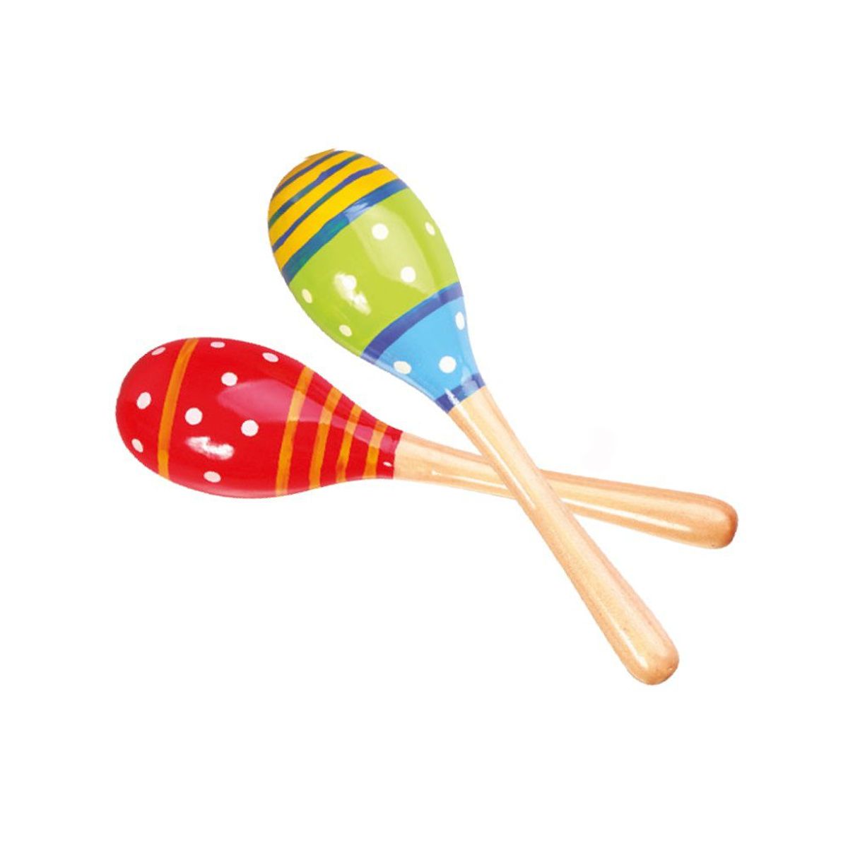 GENERICO - Juguete Musical Maracas Coloridas De Madera