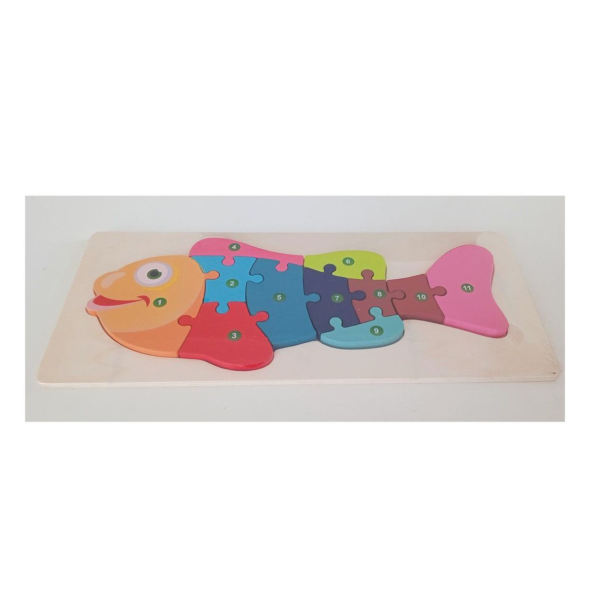 GENERICO - Rompecabeza Didactico 3D Alto Relieve Pez