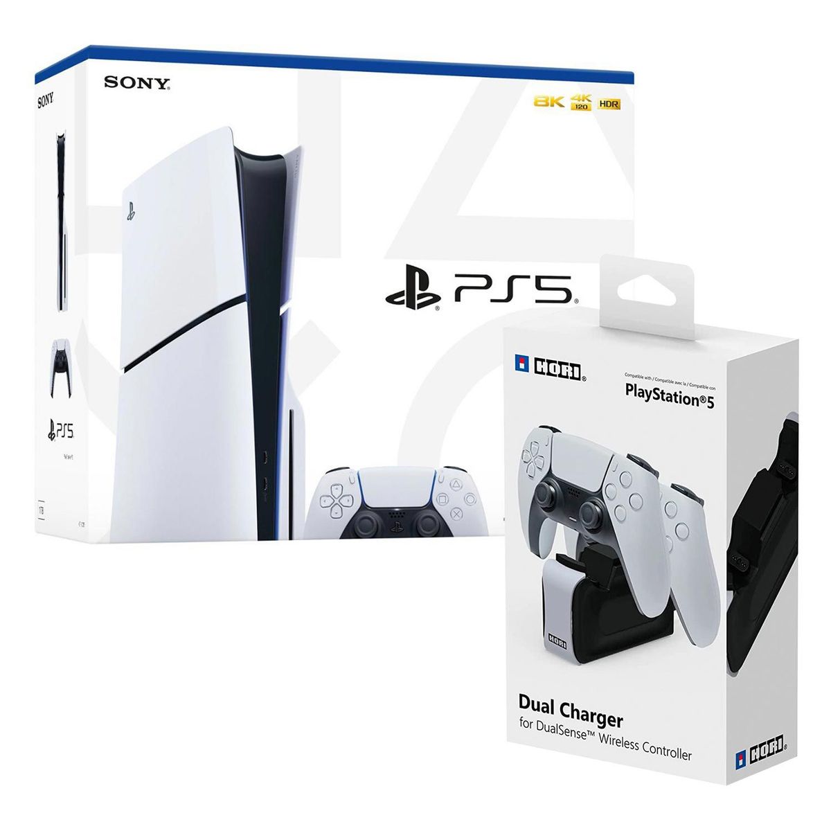 SONY - Consola Playstation 5 Slim Con Lector De Discos + Dual Charger Dualsense Wireless