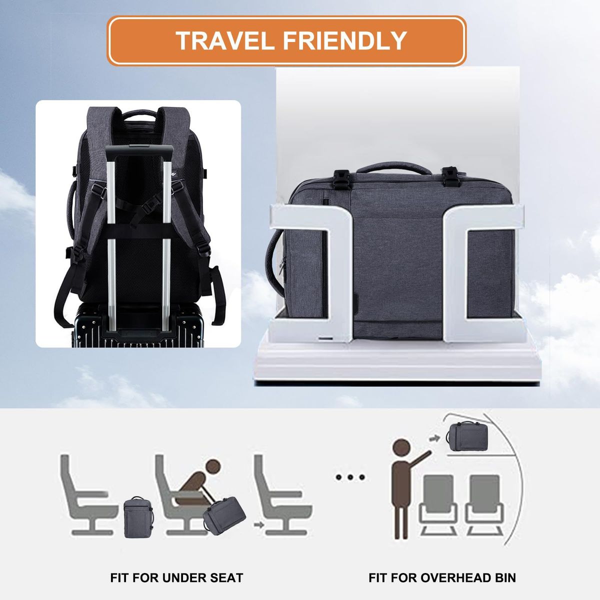 VATYERTY - Bolsa de transporte impermeable para pc portátil de 173 pulgadas Gris