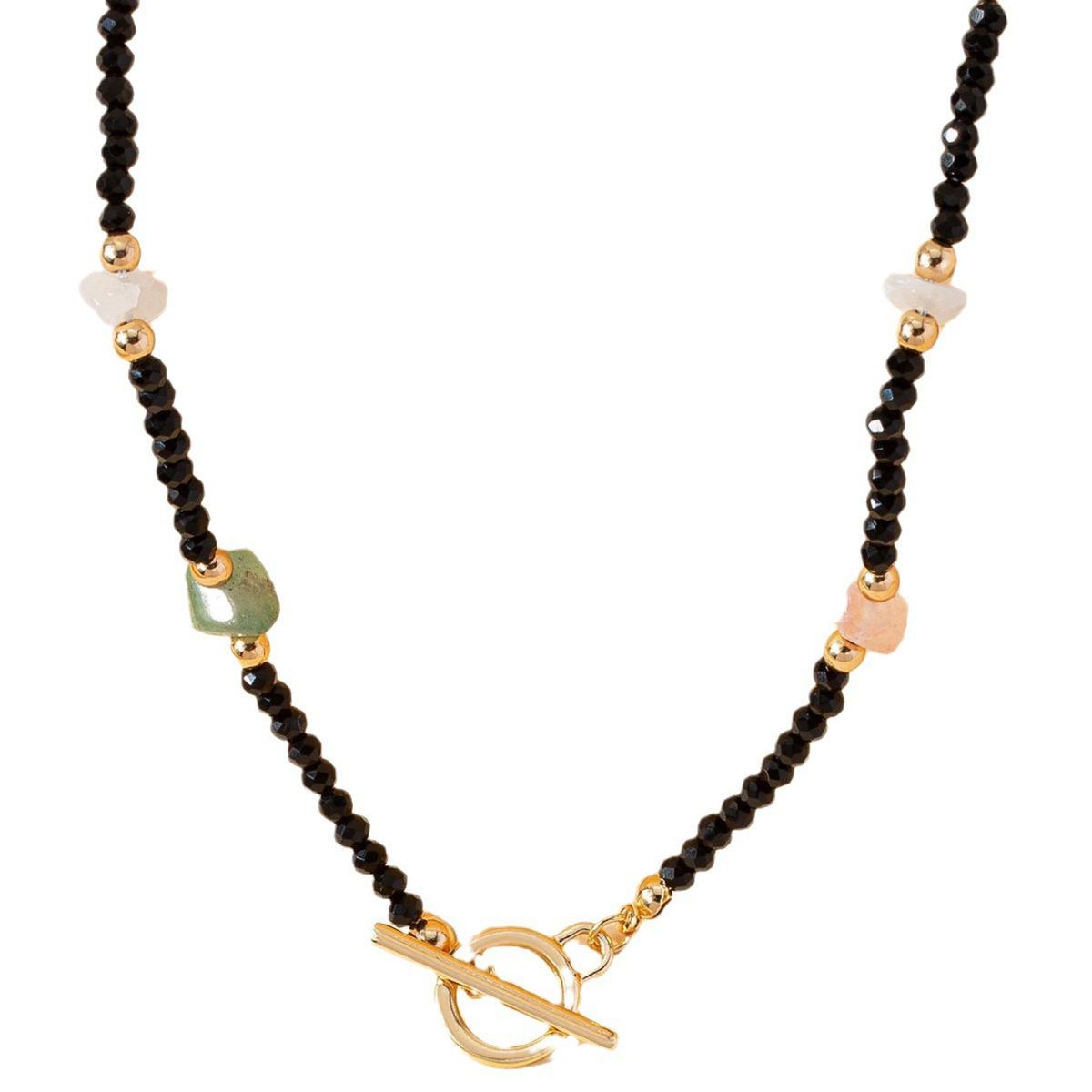 VATYERTY - Collar con cuenta con diseño de piedra Multicolor