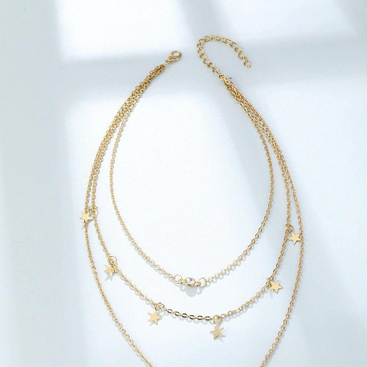 VATYERTY - Collar a capas con diseño de lun Amarillo Oro