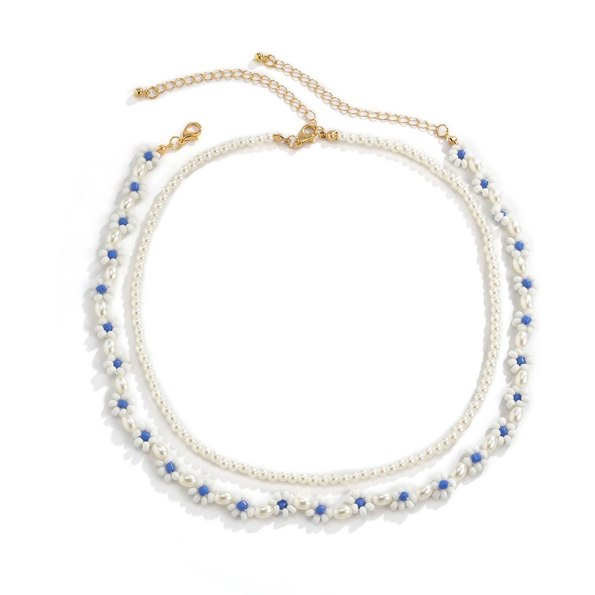 VATYERTY - 2 piezas Collar con cuenta con diseño de perla artificial Blanco