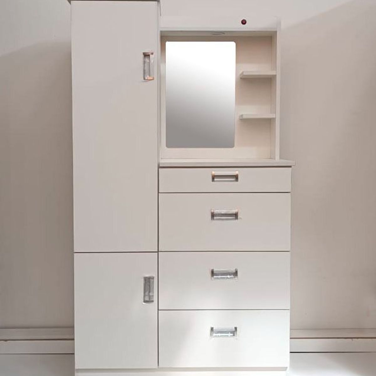 GENERICO - COMODA CON ESPEJO DE 90CM COLOR BLANCO