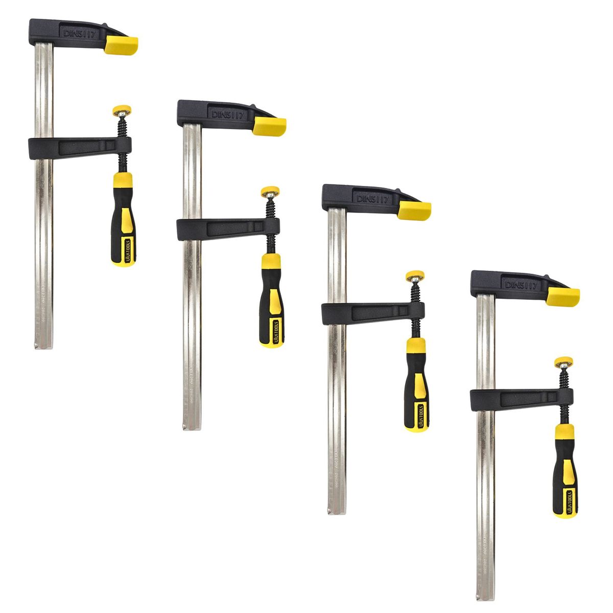 UYUSTOOLS - PACK x4 Prensa Sargento tipo F carpintero 80x300mm
