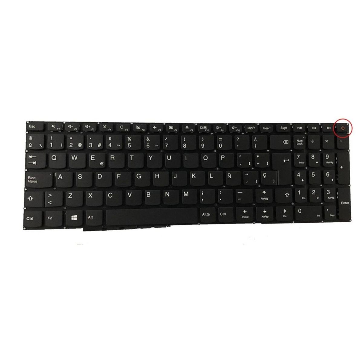 GENERICO - Teclado  para Laptop  Lenovo  IDEAPAD 110-15ACL, 110-15AST, 110-15IBR