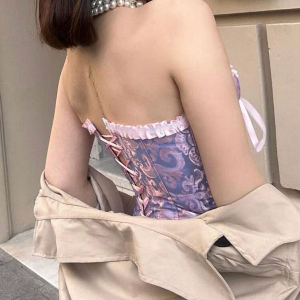 GENERICO - Corset Princess Lila Encaje Mujer Enredados Rapunzel