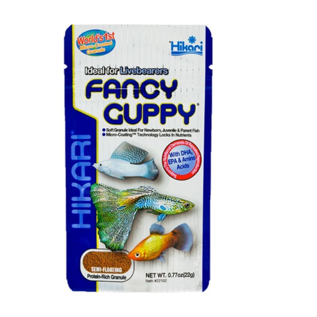 GENERICO - Hikari Fancy Guppy 22 g. Alimento Japones para peces