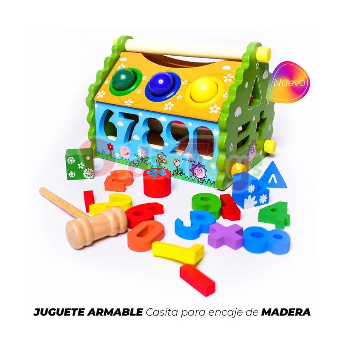 GENERICO - Juguete armable Casita para encaje de madera