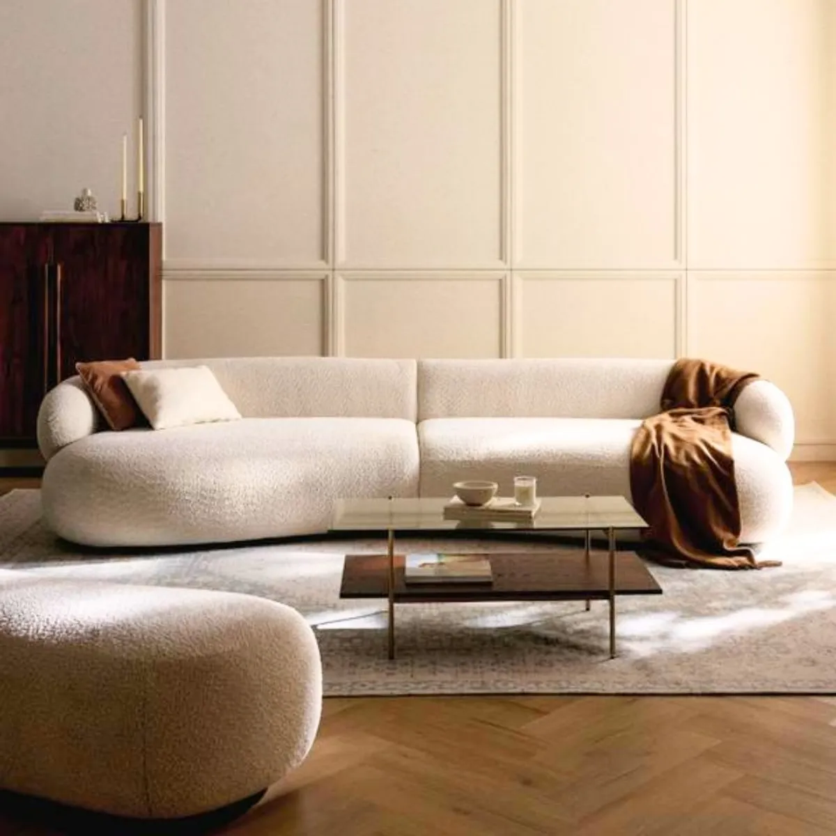 GENERICO - SOFA ALBA SEMI CURVO  3 CUERPOS