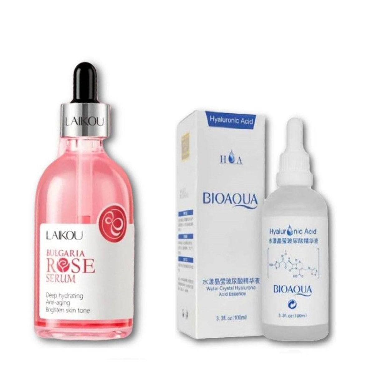 BIOAQUA - Serum Bulgari Rose - Laikou + Serum Hialuronico - Bioaqua