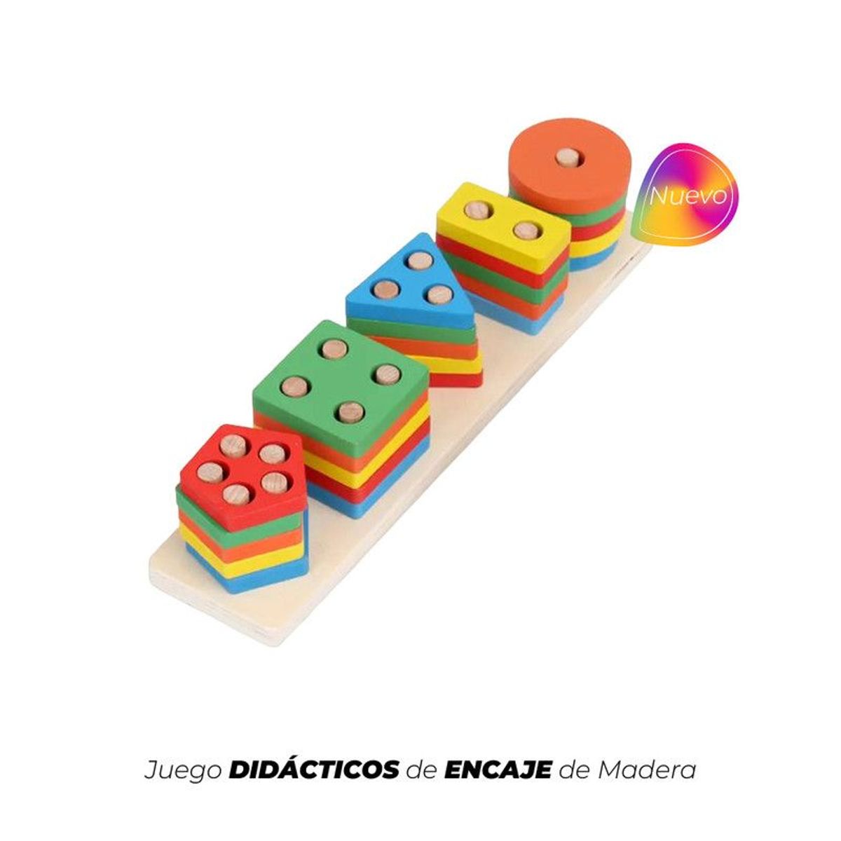 GENERICO - Juego Didácticos de Encaje de Madera