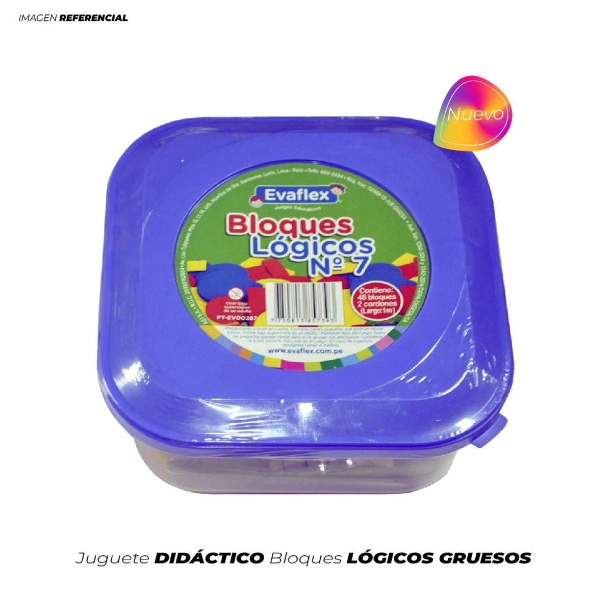 GENERICO - Juego Didáctico Taper De Bloques Lógicos Gruesos