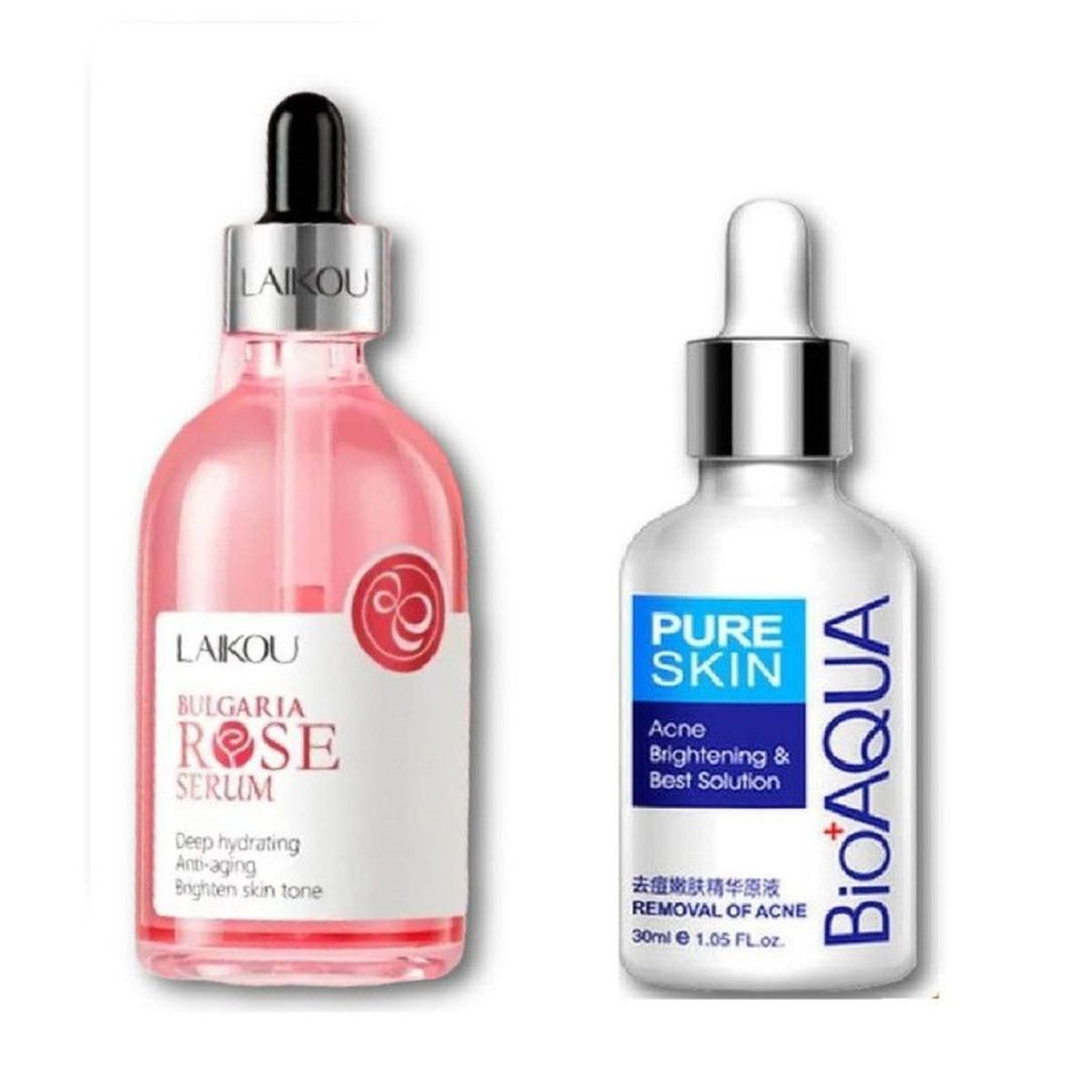 BIOAQUA - Serum Bulgari Rose - Laikou + Serum Anti Acne - Bioaqua