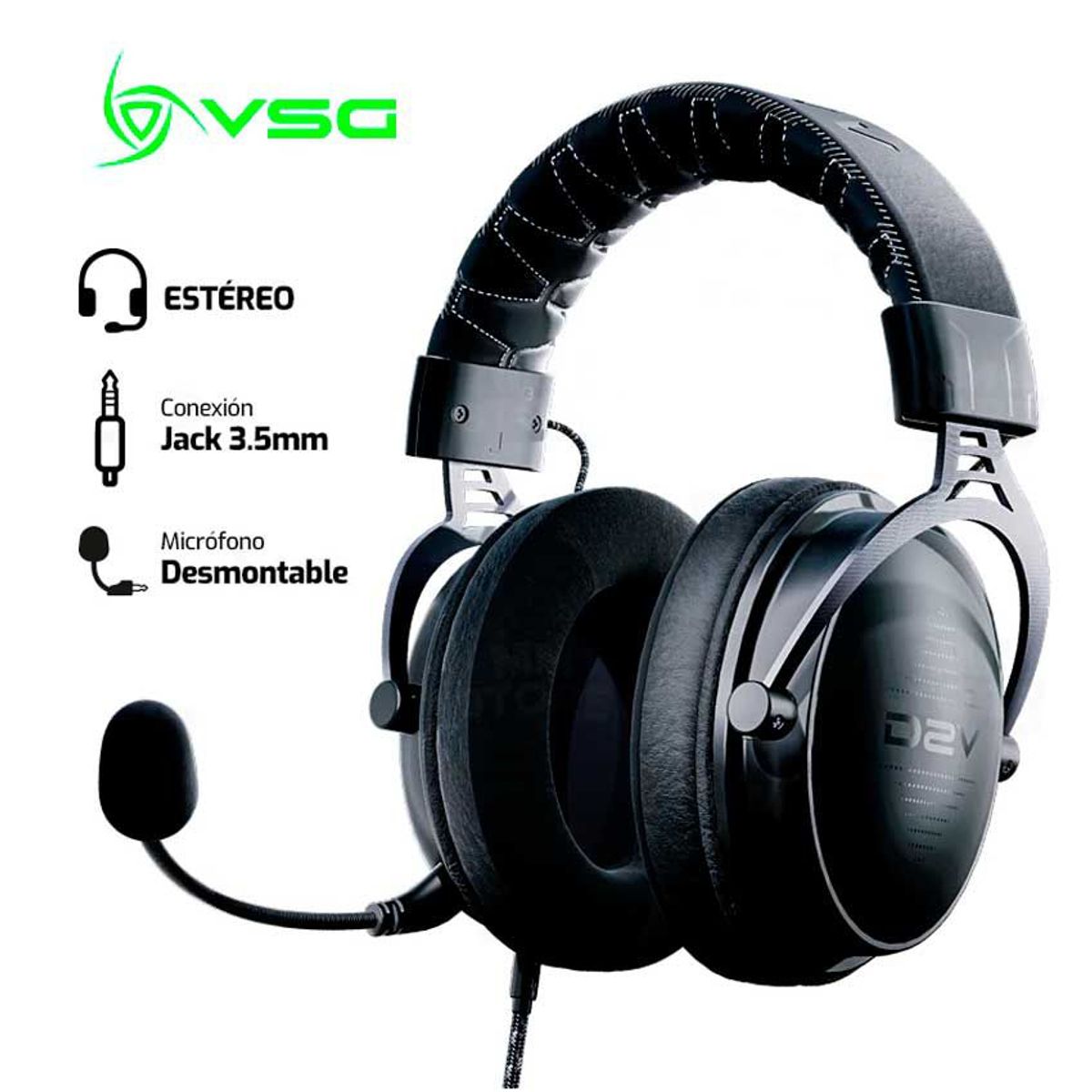 VSG - Audífono VSG Enigma Micrófono Súper Cardiode y Compatibilidad con PC