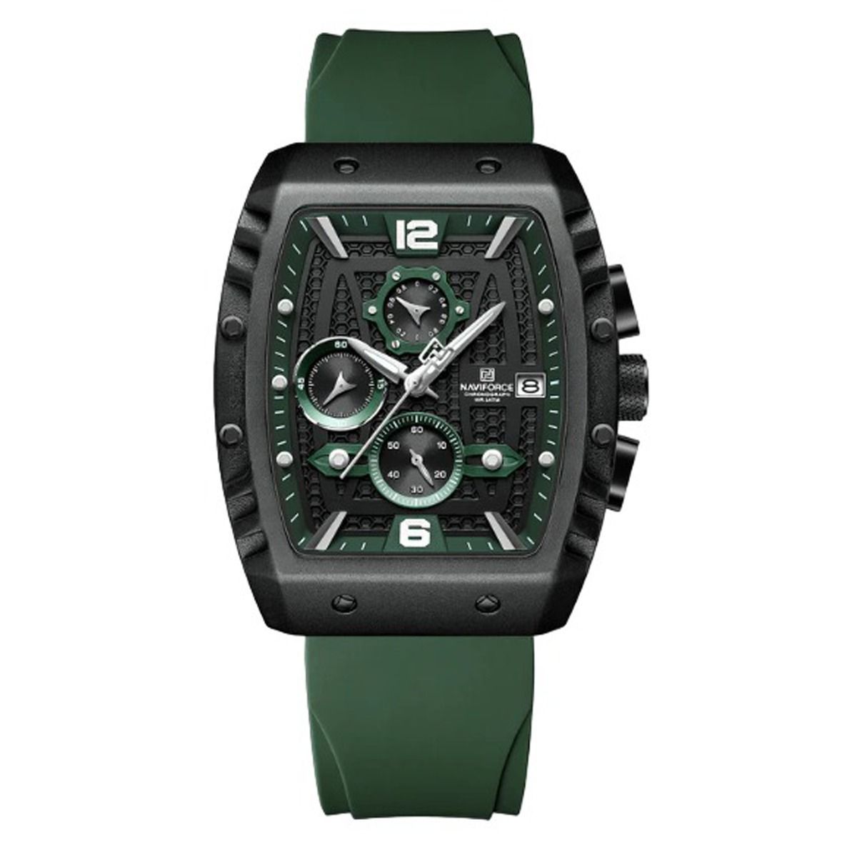NAVIFORCE - Reloj Naviforce 8025 Correa de Silicona Verde NAV-123