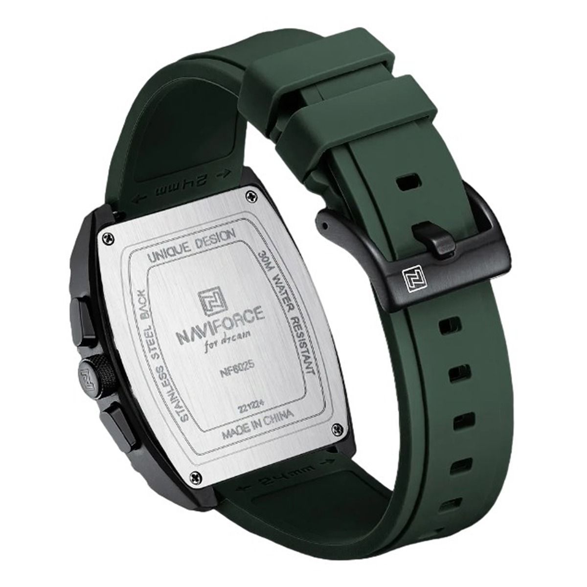 NAVIFORCE - Reloj Naviforce 8025 Correa de Silicona Verde NAV-123