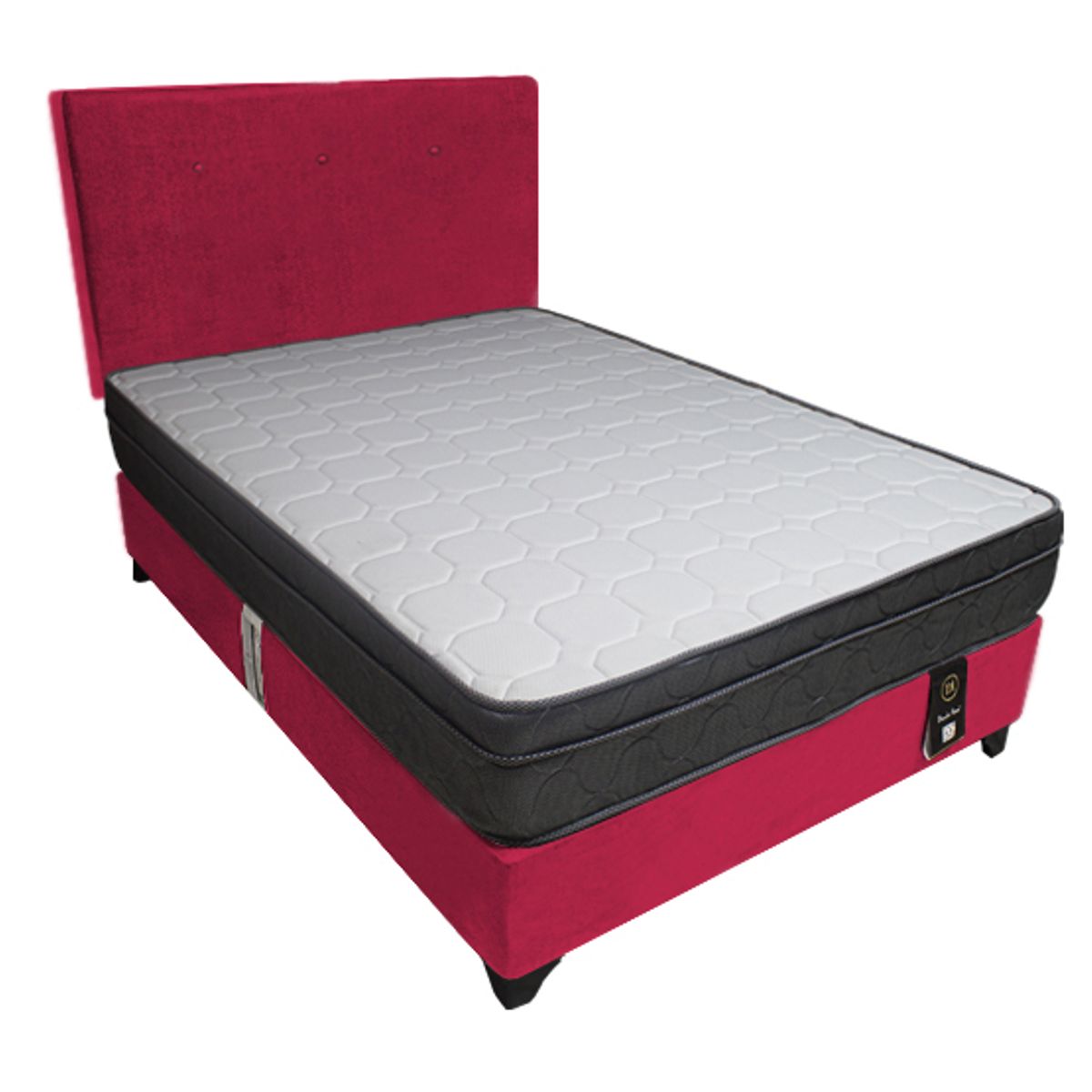 BARAKA HOME - Dormitorio Turin 1.5 Plz + Cabecera + 1 Almohada - Rojo