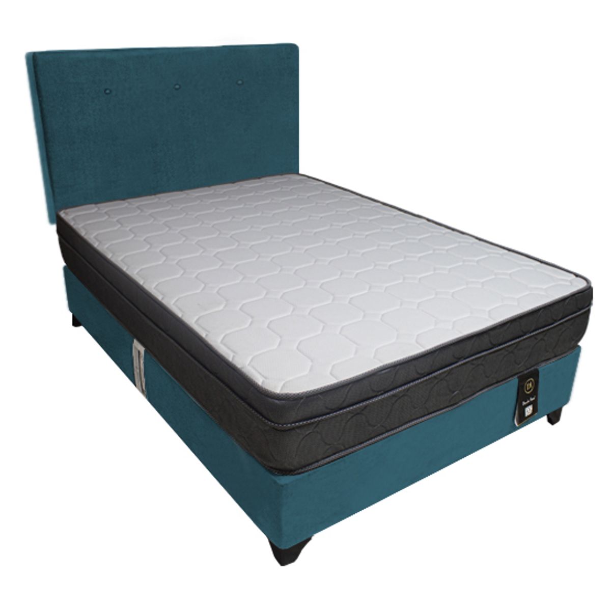 BARAKA HOME - Dormitorio Turin 1.5 Plz + Cabecera + 1 Almohada - Cobalto