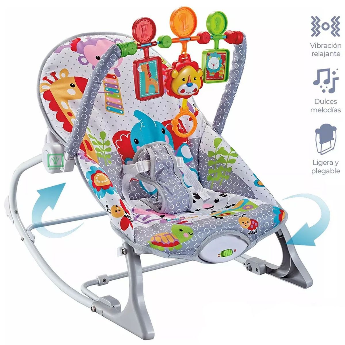IDEAL - Mecedora para Bebes Musical Plegable  Zoo IDE060