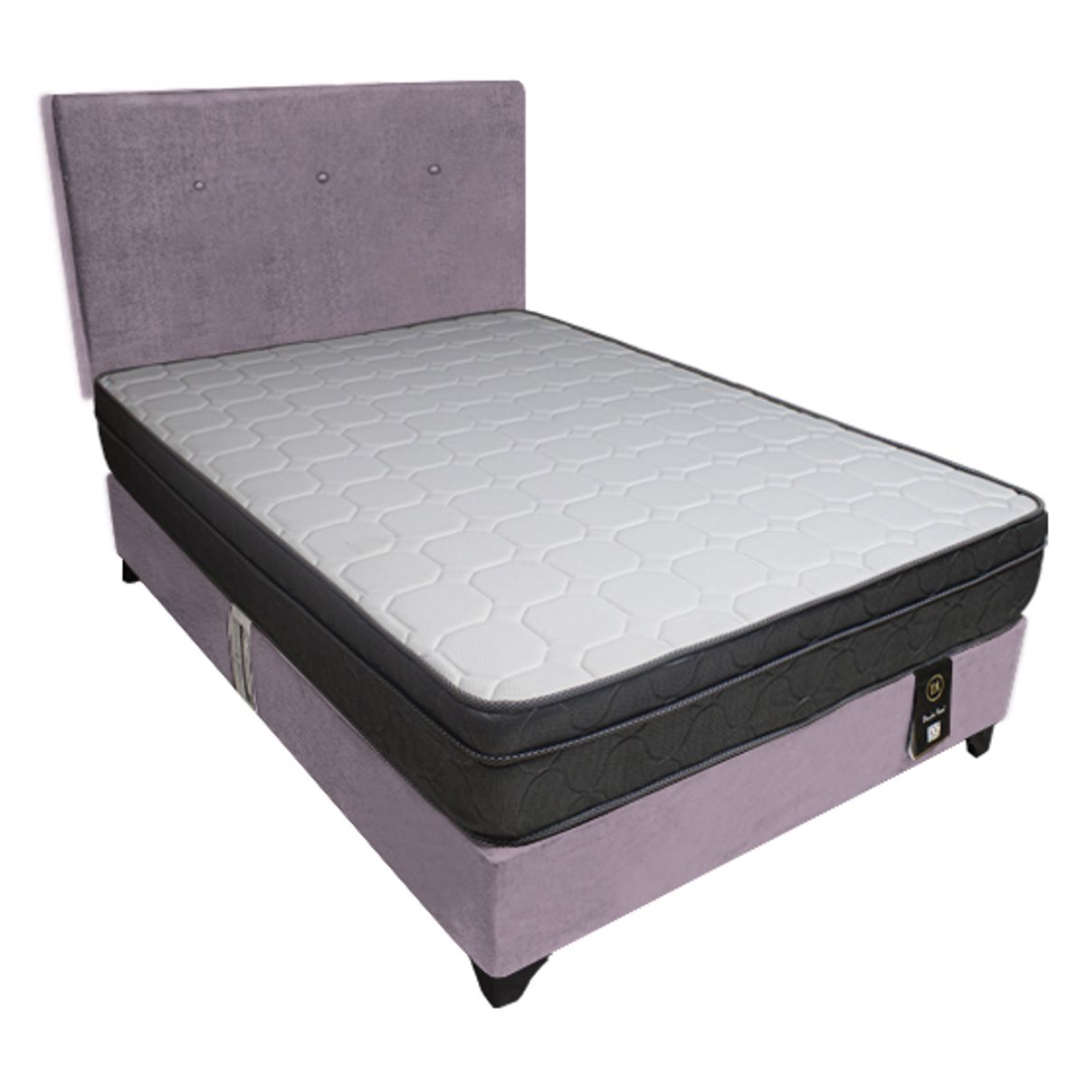 BARAKA HOME - Dormitorio Turin 1.5 Plz + Cabecera + 1 Almohada - Lila