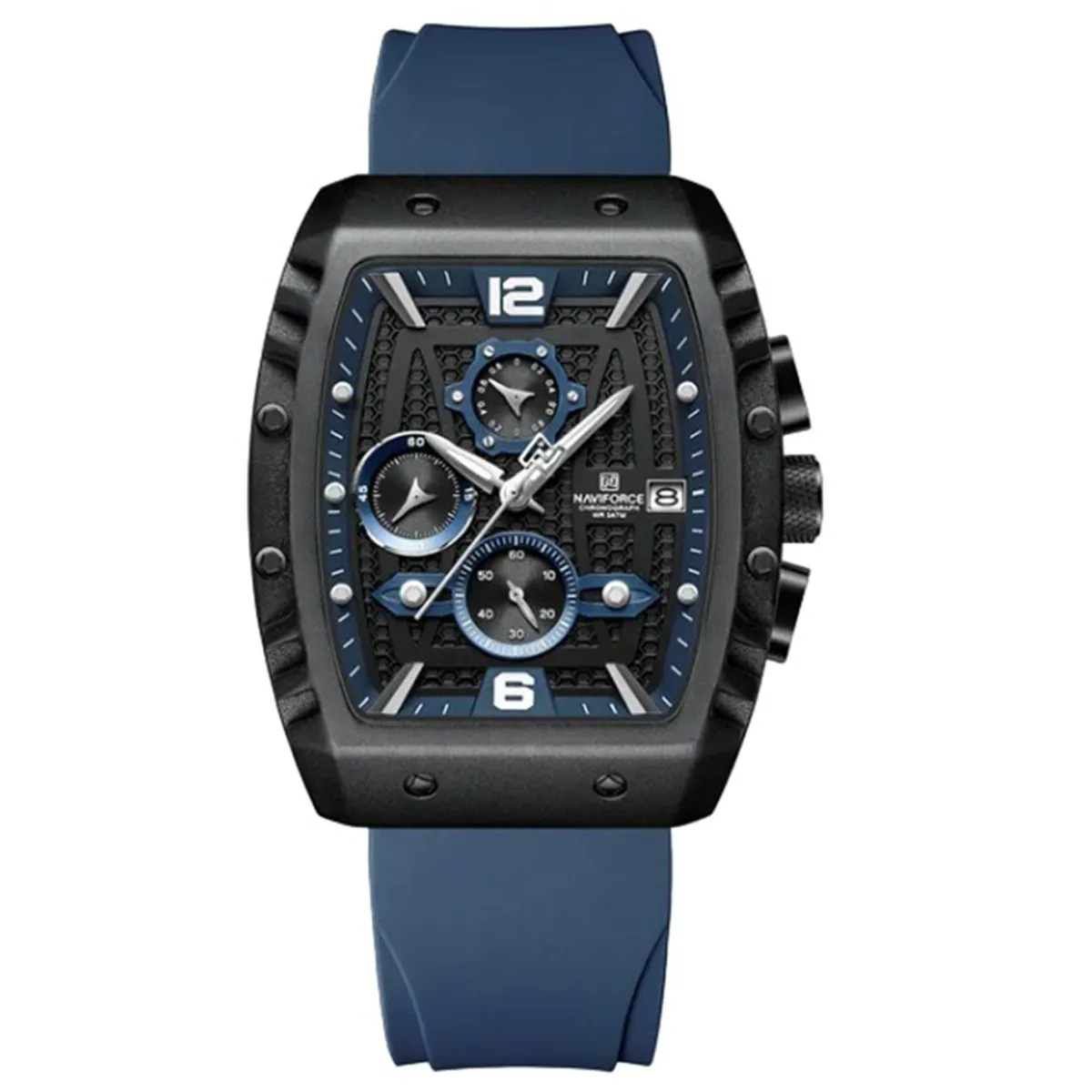 NAVIFORCE - Reloj Naviforce 8025 Correa de Silicona Azul NAV-118