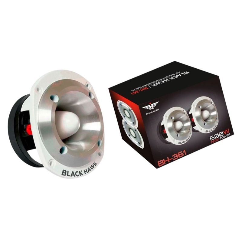 BLACK HAWK - Tweeter 4 Pulgadas Black Hawk 600W 350RMS BLANCO