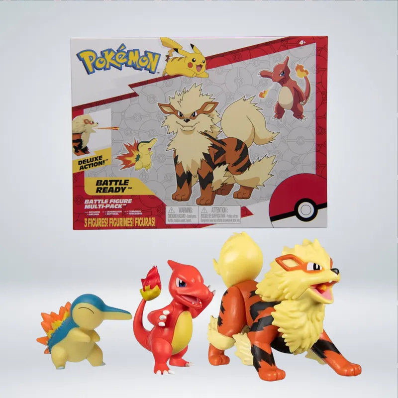 POKEMON - FIGURAS POKEMON BATTLE FIGURE MULTI-PACK ARCANINE CHARMELEON CYNDAQUIL