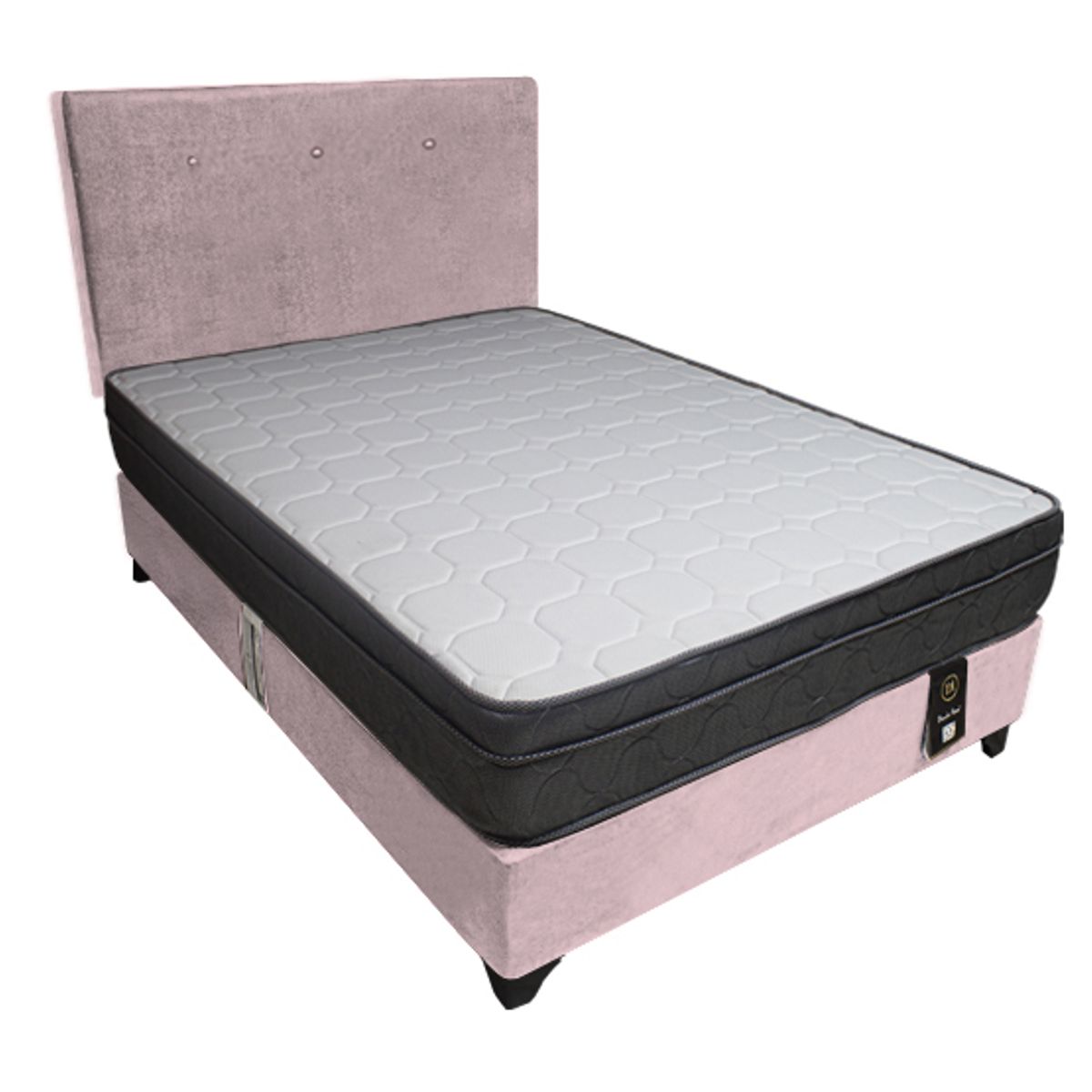 BARAKA HOME - Dormitorio Turin 2 Plz + Cabecera + 2 Almohadas - Rosado