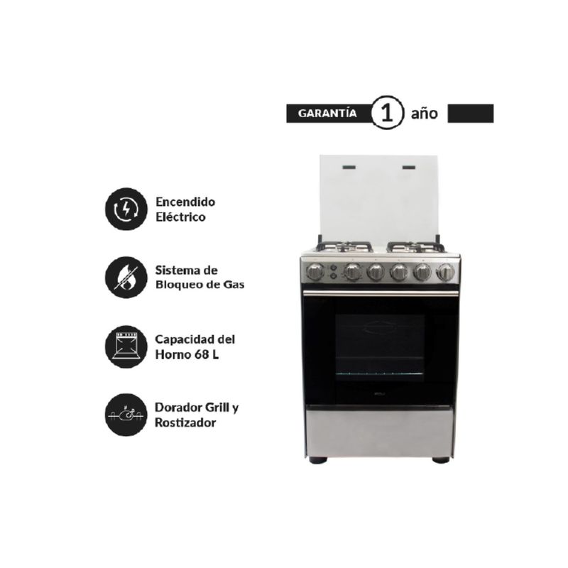 FDV - Cocina a pie Expert 60 cm 4 Hornillas FDV