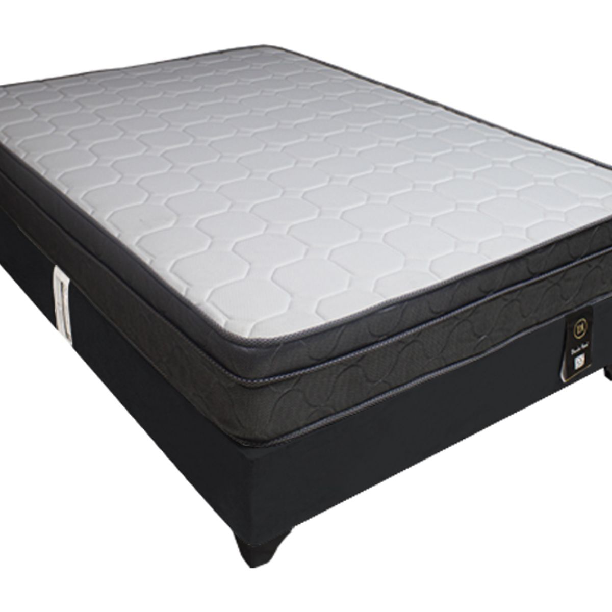 BARAKA HOME - Cama Turin 1.5 Plz + 1 Almohada - Negro