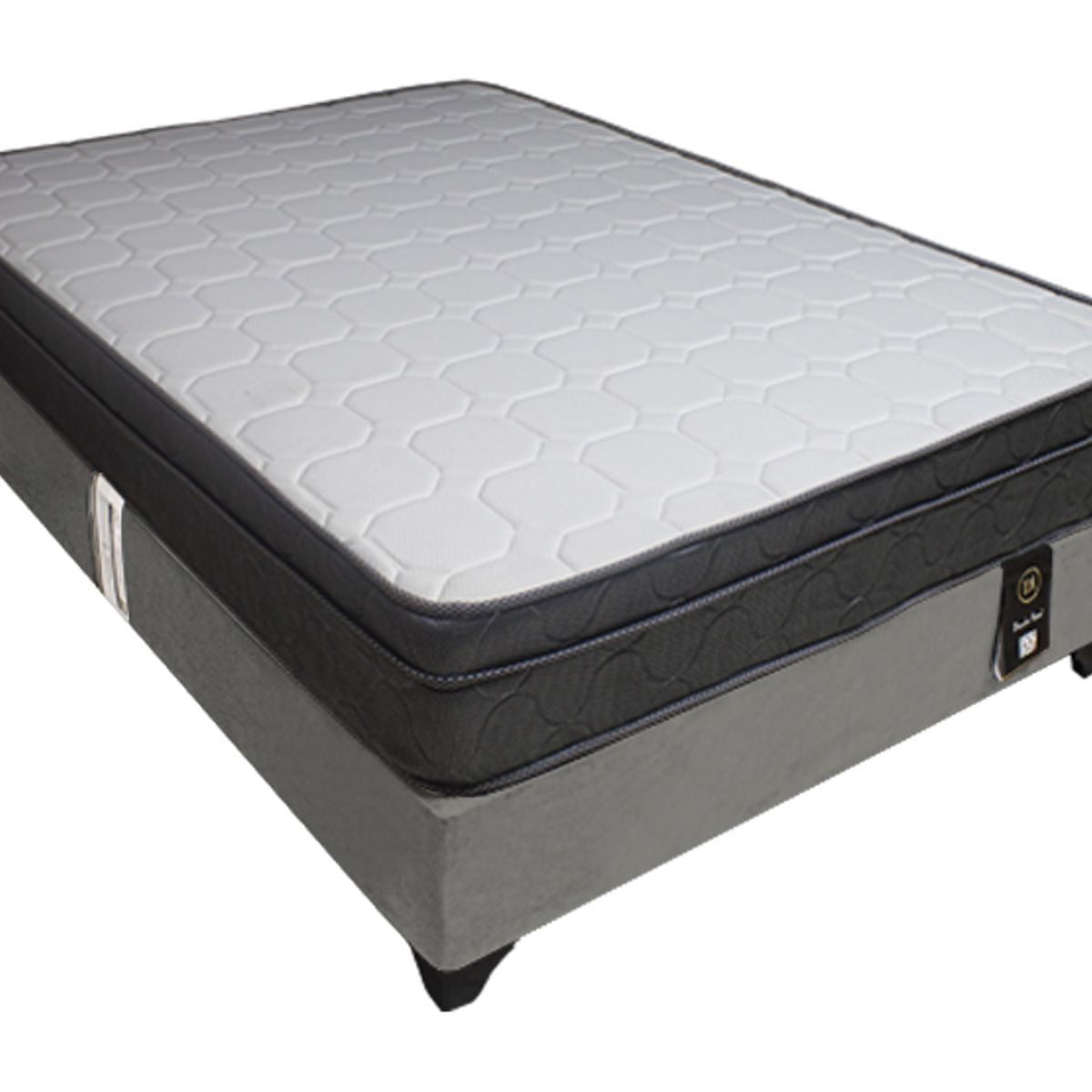 BARAKA HOME - Cama Turin 1.5 Plz + 1 Almohada - Gris Oscuro