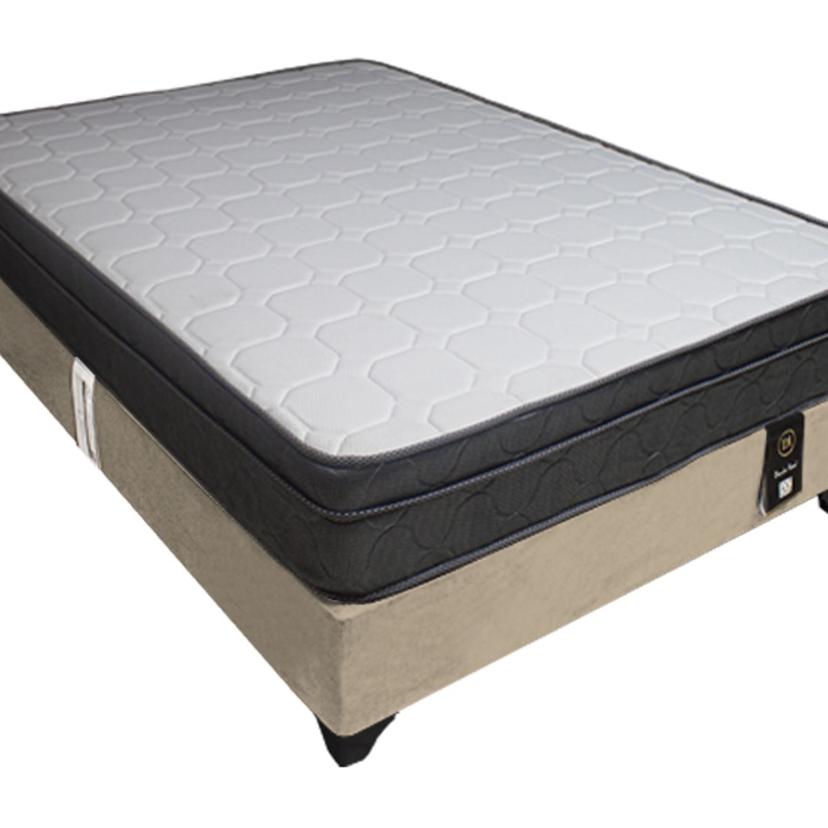 BARAKA HOME - Cama Turin 1.5 Plz + 1 Almohada - Beige Claro