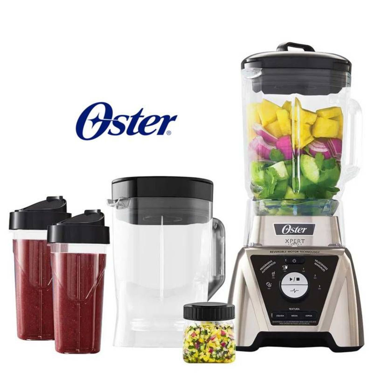OSTER - Licuadora Xpert Series BLST3B-CAG con control de textura y accesorios